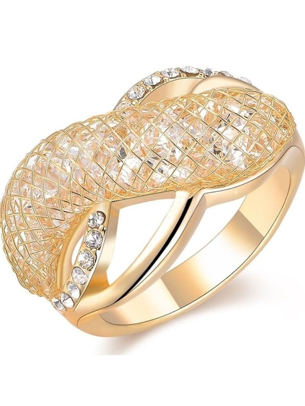 Gold Mesh Statement Ring